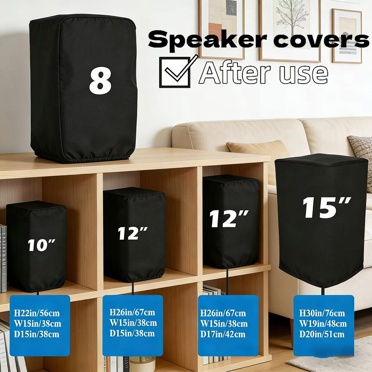 Home Cinema Speaker System - 내구성이 뛰어난 블랙 210D 옥스포드 천