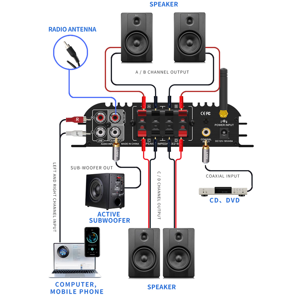 LEPY LP-269PRO 4.1 채널 앰프 Bluet - Home Cinema Speaker System 리뷰 및 가격