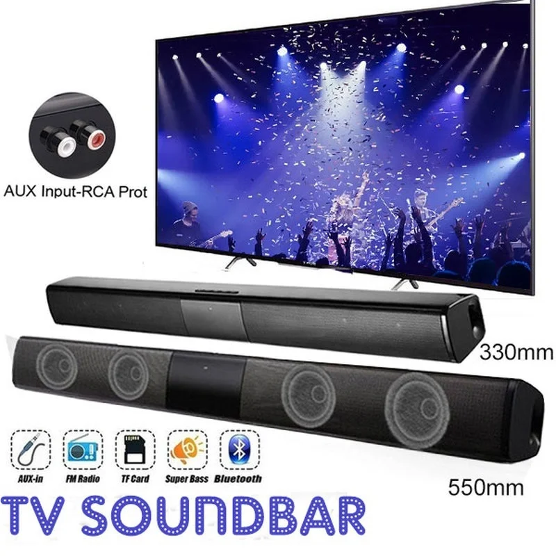 TV 컴퓨터 용 40W 고출력 사운드 바 무선 블루투스 - Home Cinema Speaker System 리뷰 및 가격
