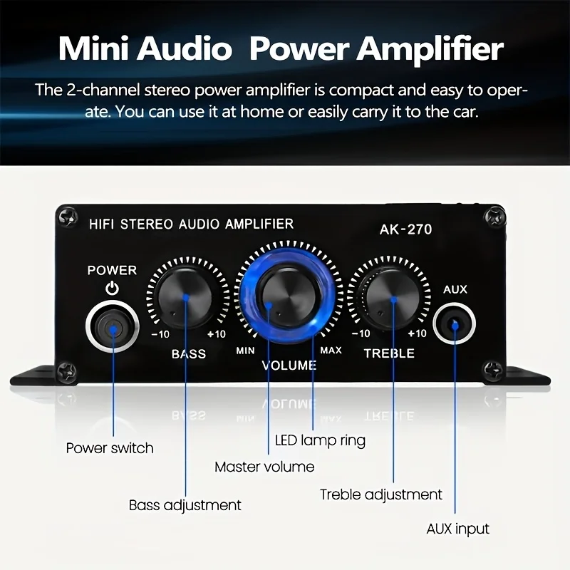 AK-270 400W 미니 파워 앰프 12V/24V 2 - Home Cinema Speaker System 리뷰 및 가격